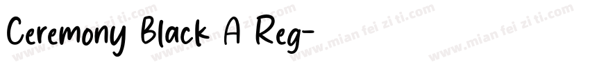 Ceremony Black A Reg字体转换
